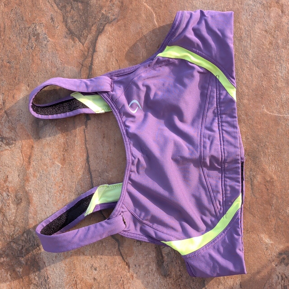Moving comfort purple sports bra size 34B